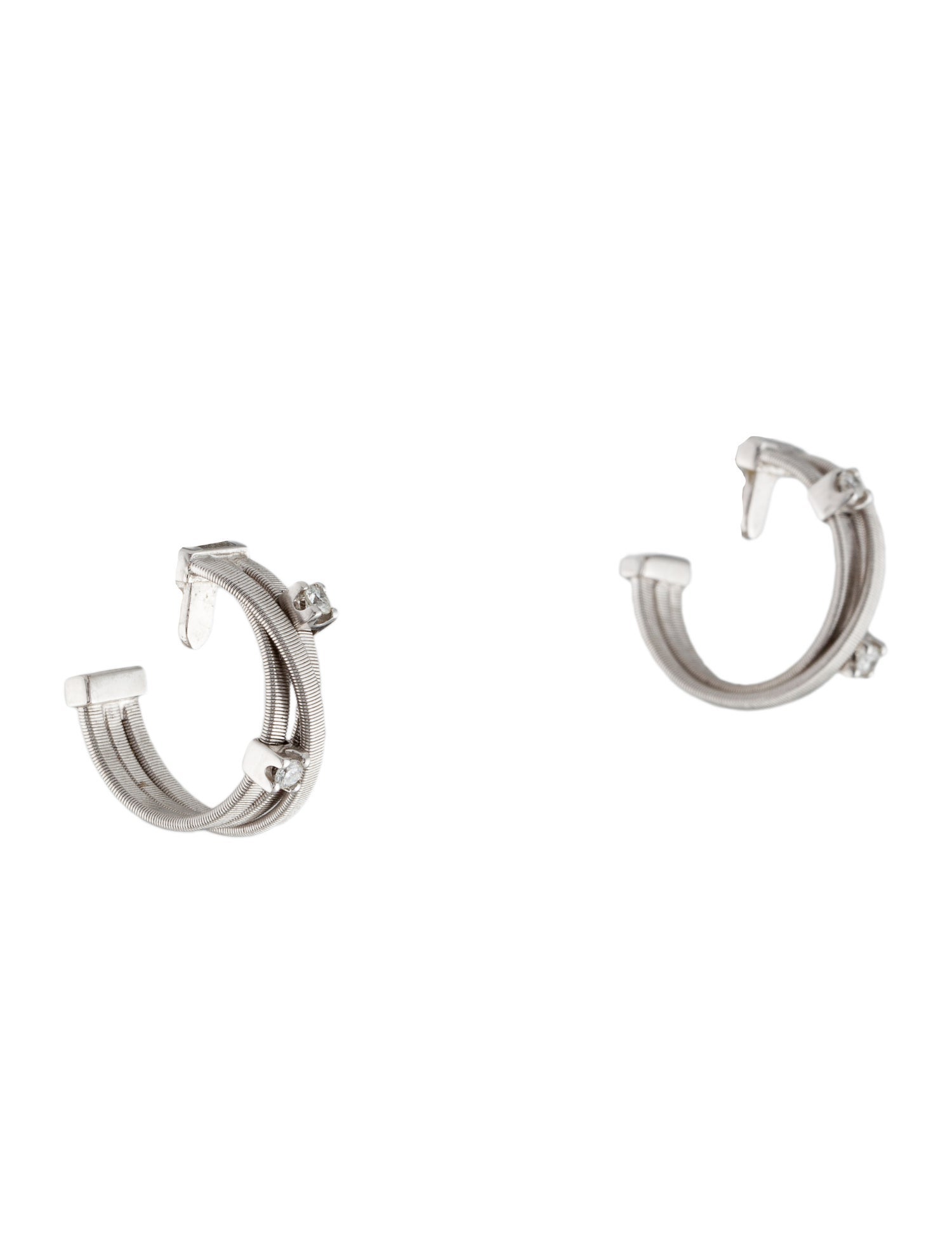 Marco Bicego 18K Diamond Goa Hoop Earrings