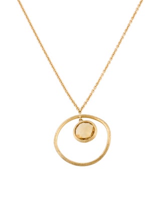 Marco Bicego 18K Citrine & Quartz Jaipur Circle Pendant Necklace