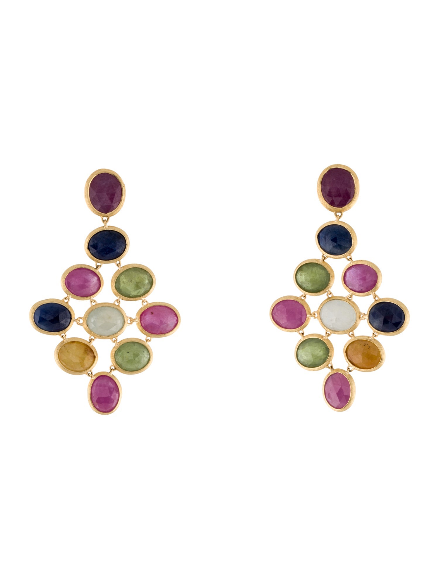 Marco Bicego 18K Glass Filled Multi-Color Sapphire Siviglia Drop Earrings