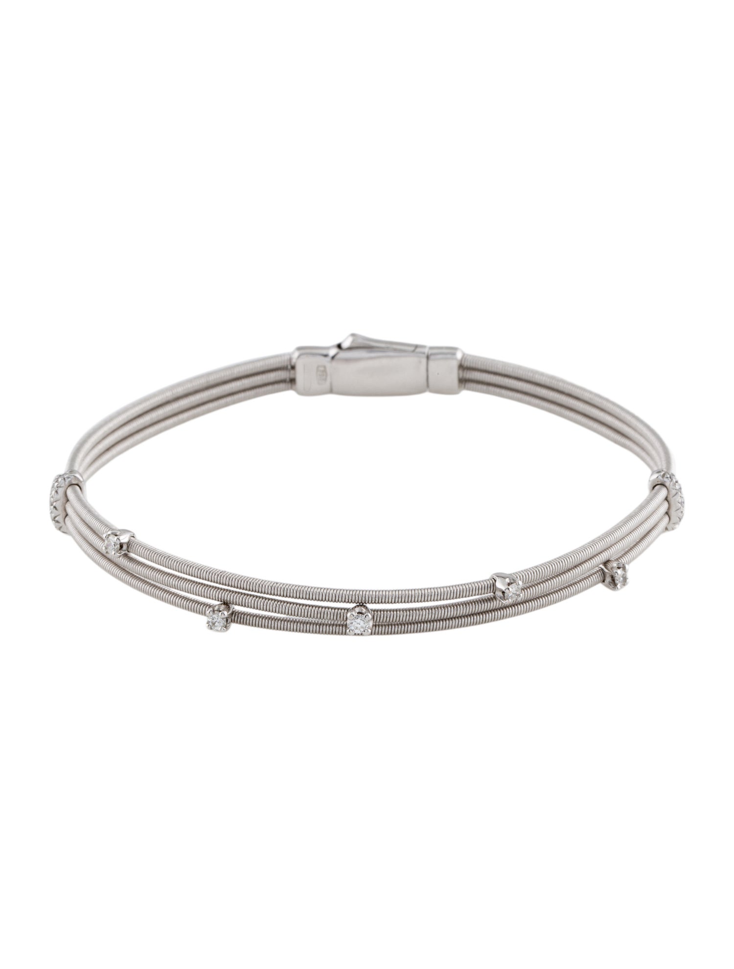 Marco Bicego 18K Diamond Goa 3 Strand Station Bracelet