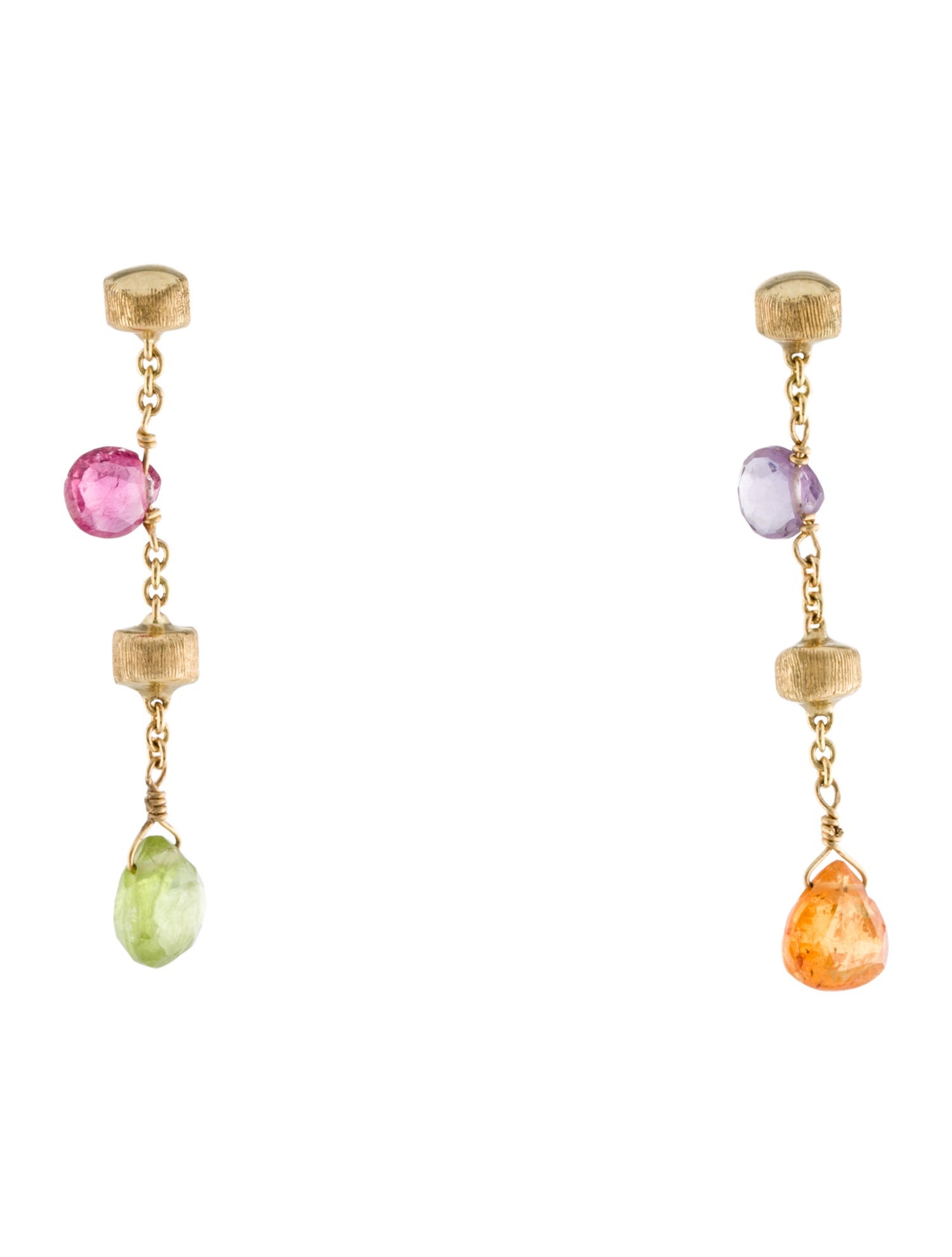 Marco Bicego 18K Multistone Paradise Drop Earrings