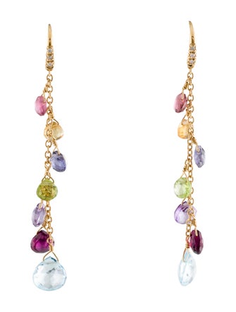 Marco Bicego 18K Multistone & Diamond Paradise Drop Earrings
