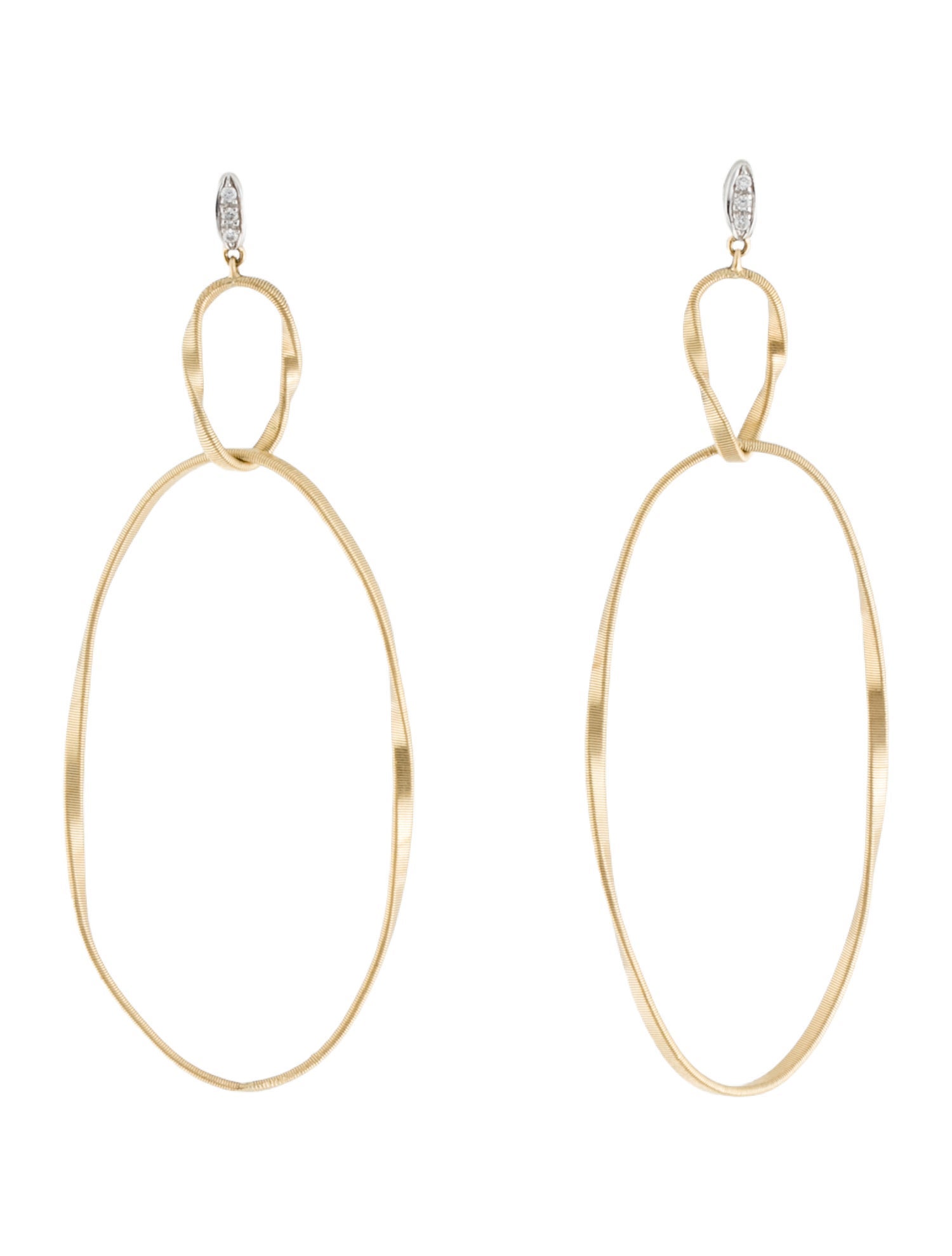 Marco Bicego 18K Diamond Drop Earrings