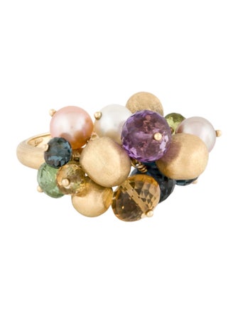 Marco Bicego 18K Pearl & Multistone Africa Cocktail Ring