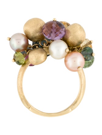 Marco Bicego 18K Pearl & Multistone Africa Cocktail Ring