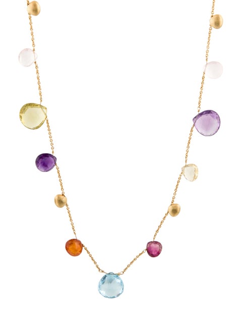 Marco Bicego 18K Multistone Station Necklace