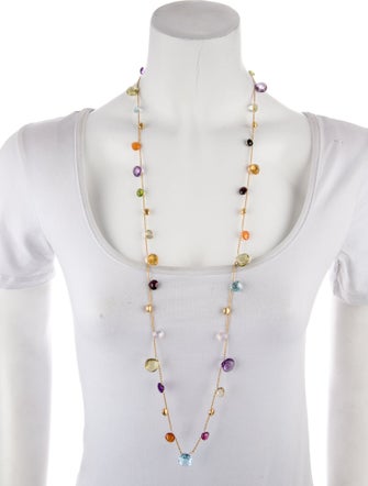 Marco Bicego 18K Multistone Station Necklace