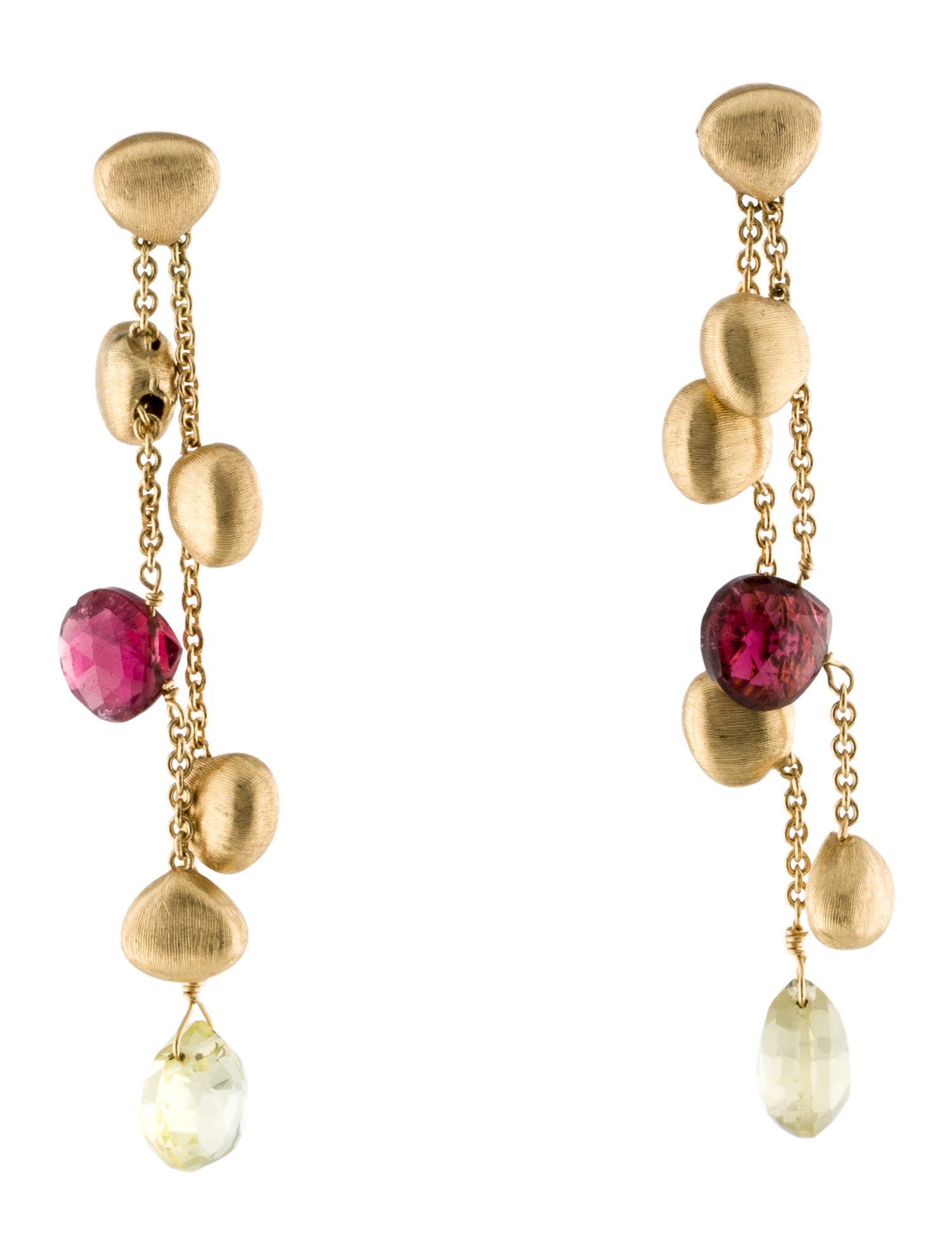Marco Bicego 18K Tourmaline & Citrine Drop EArrings