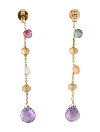 Marco Bicego 18K Amethyst, Garnet, Quartz & Tourmaline Paradise Drop Earrings