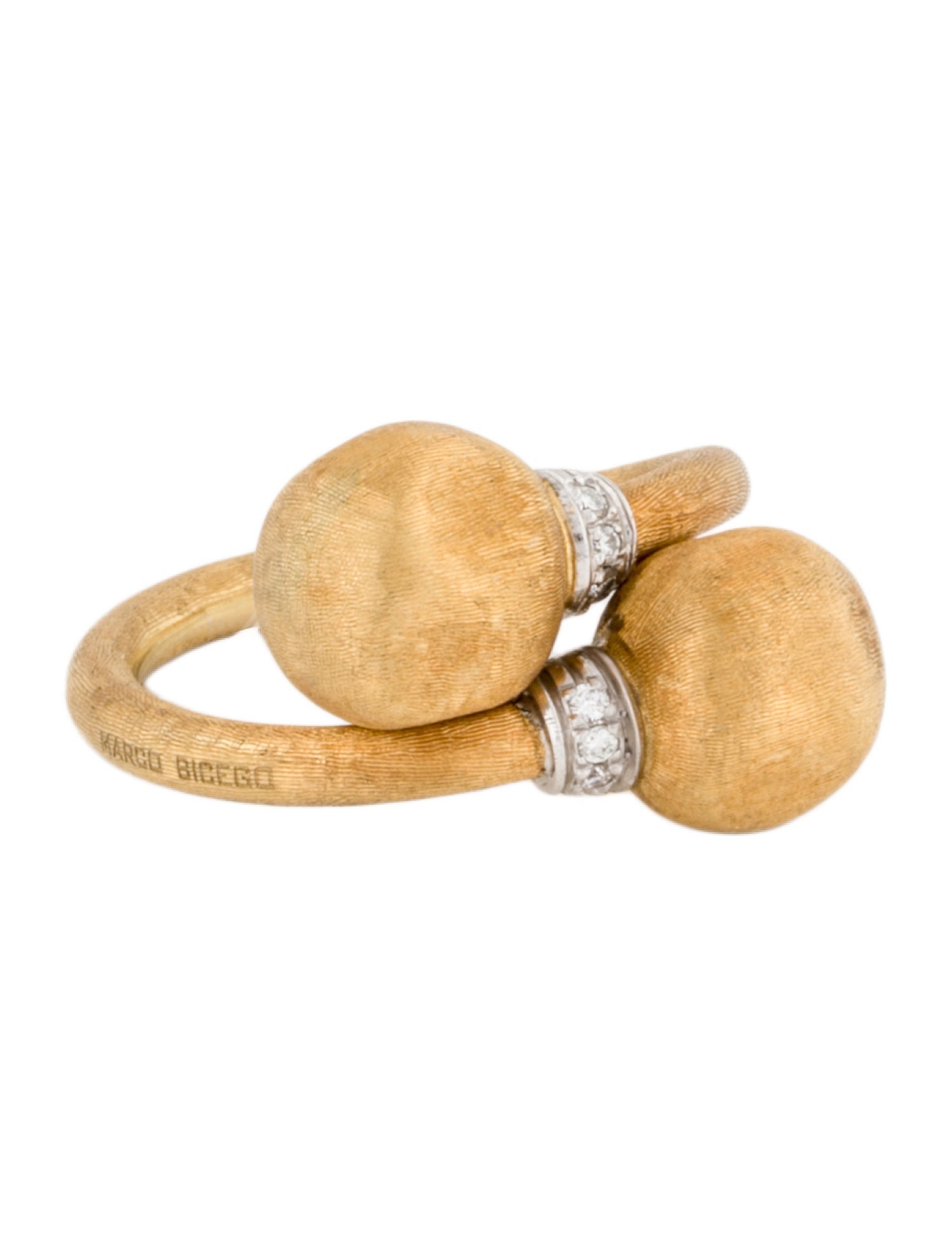 Marco Bicego 18K Diamond Africa Bypass Ring