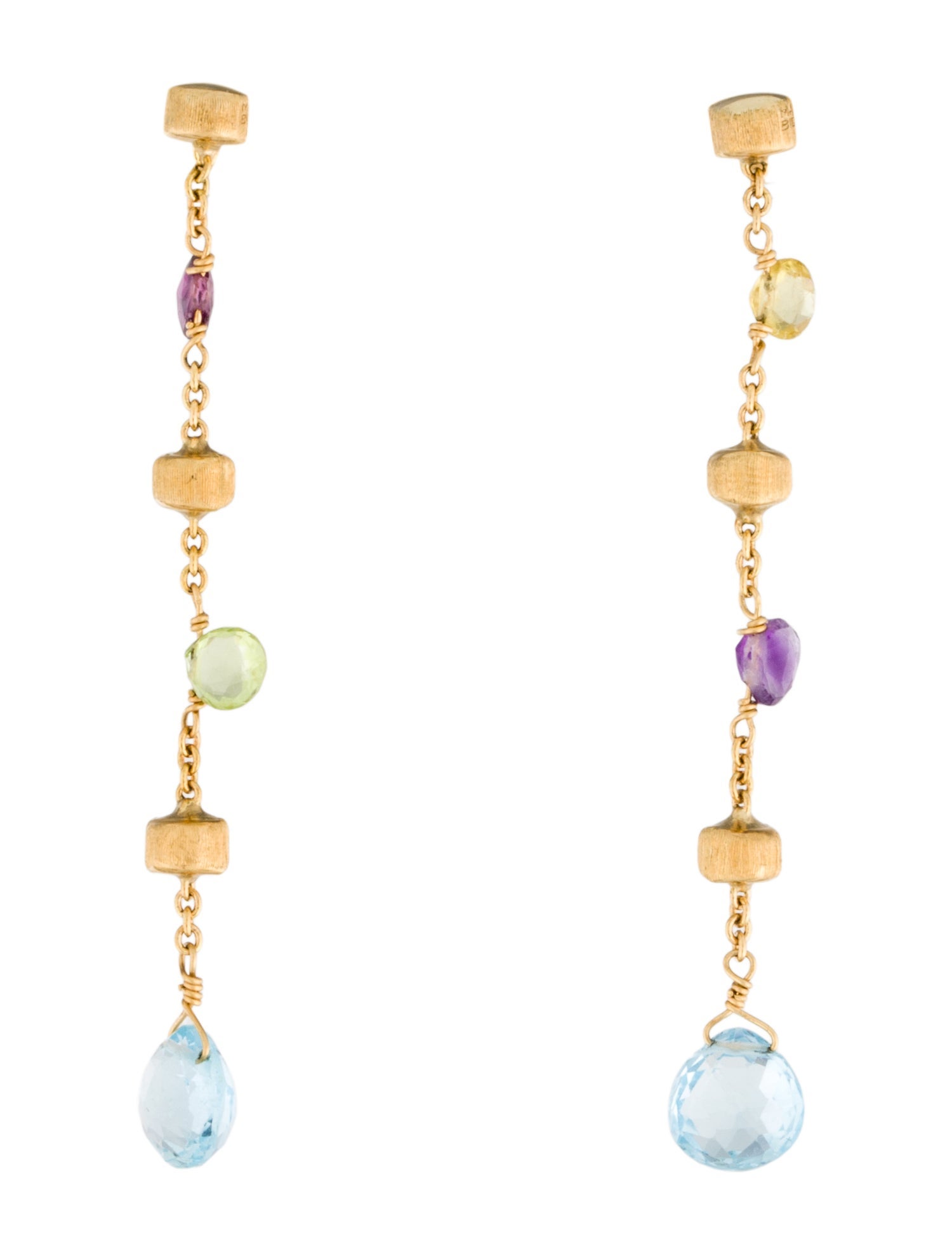 Marco Bicego 18K Multistone Drop Earrings
