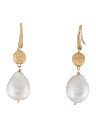 Marco Bicego 18K Pearl & Diamond Drop Earrings