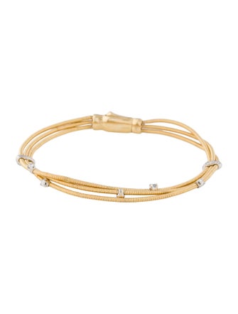 Marco Bicego 18K Diamond Three Strand Bracelet