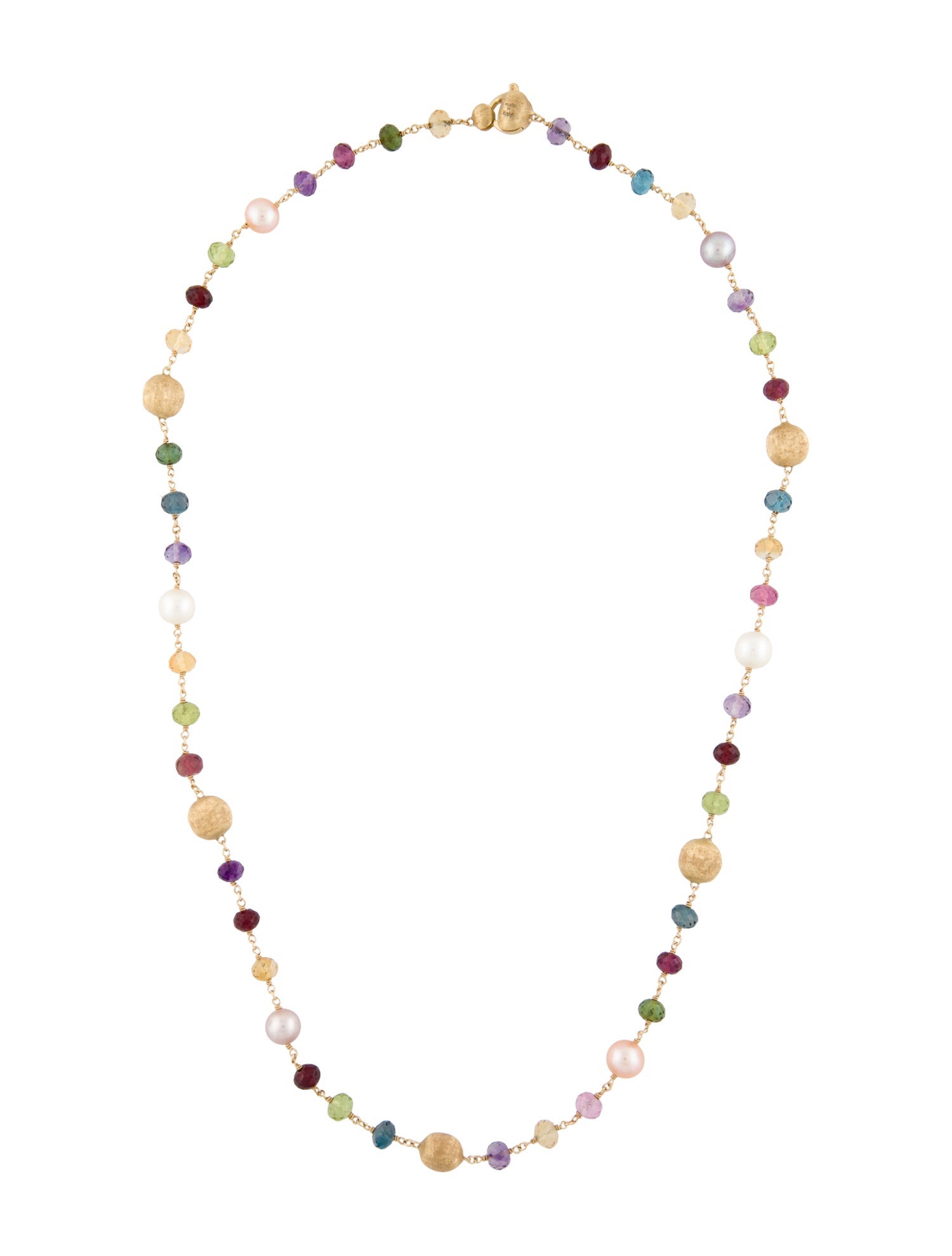 Marco Bicego 18K Pearl & Multistone Paradise Necklace