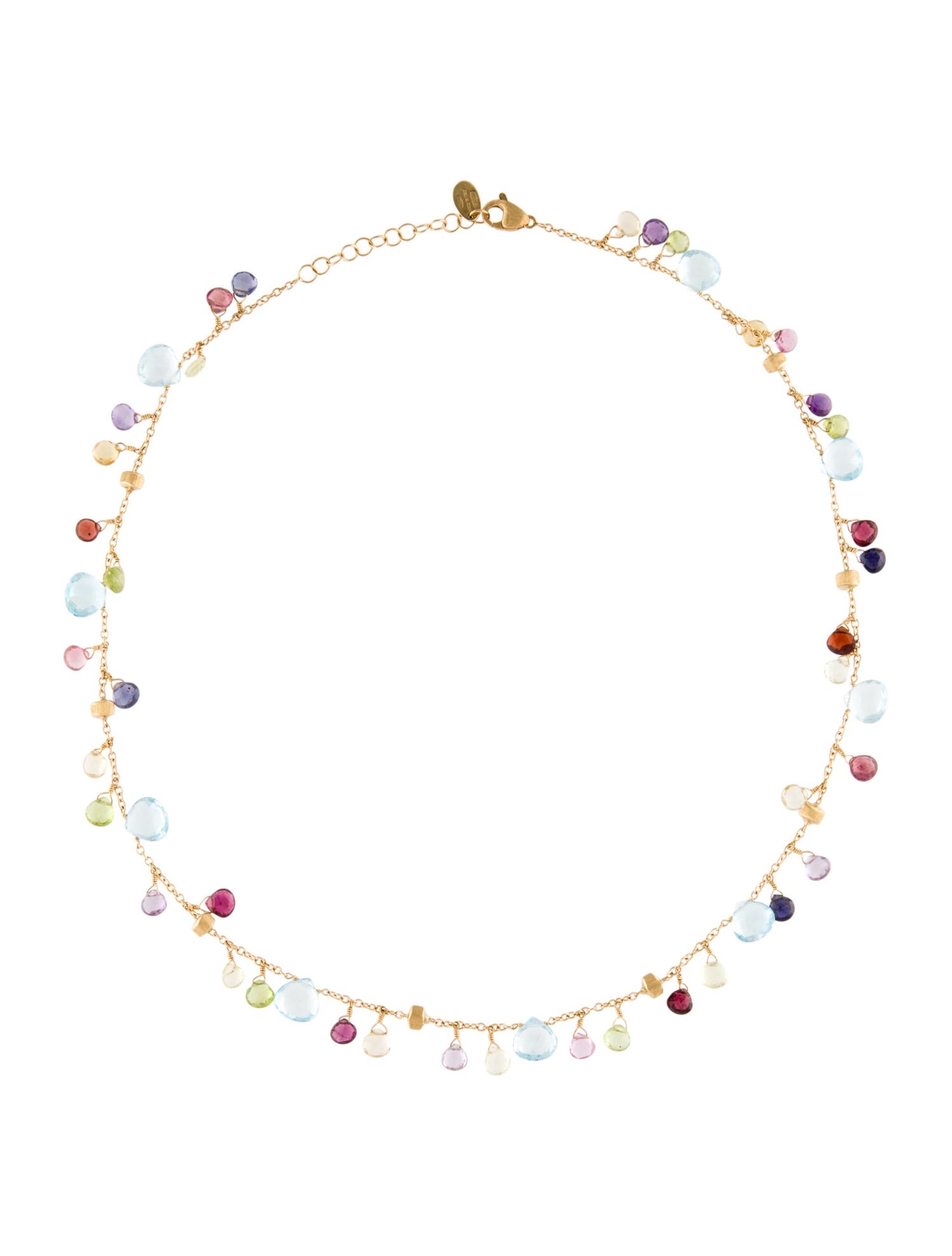 Marco Bicego 18K Multistone Single Strand Paradise Necklace