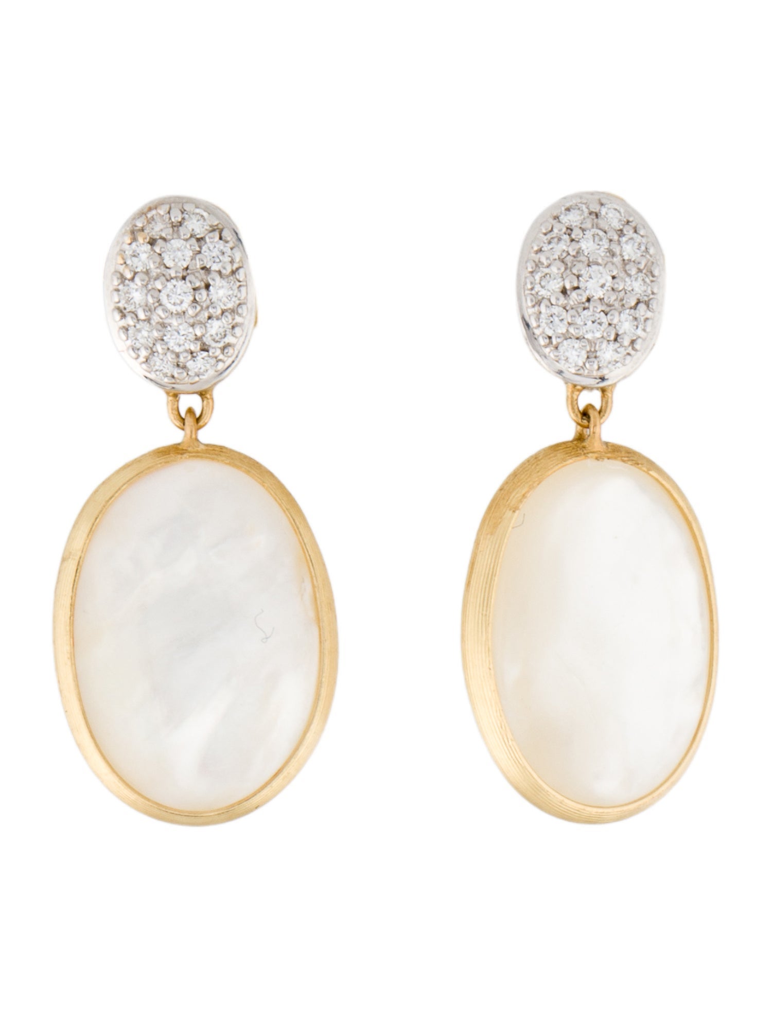 Marco Bicego 18K Mother of Pearl & Diamond Drop Earrings