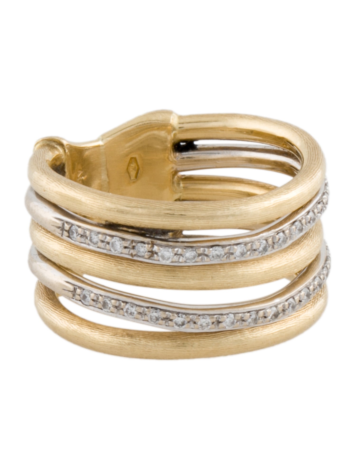 Marco Bicego 18K Diamond Multi-Band Stackable Ring