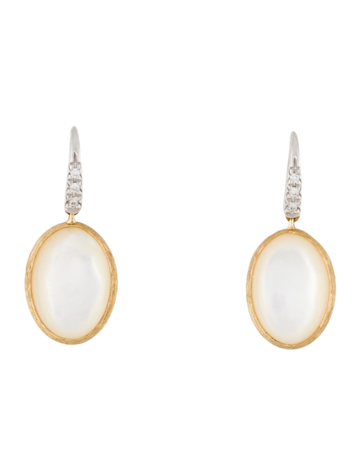 Marco Bicego 18K Mother of Pearl & Diamond Drop Earrings