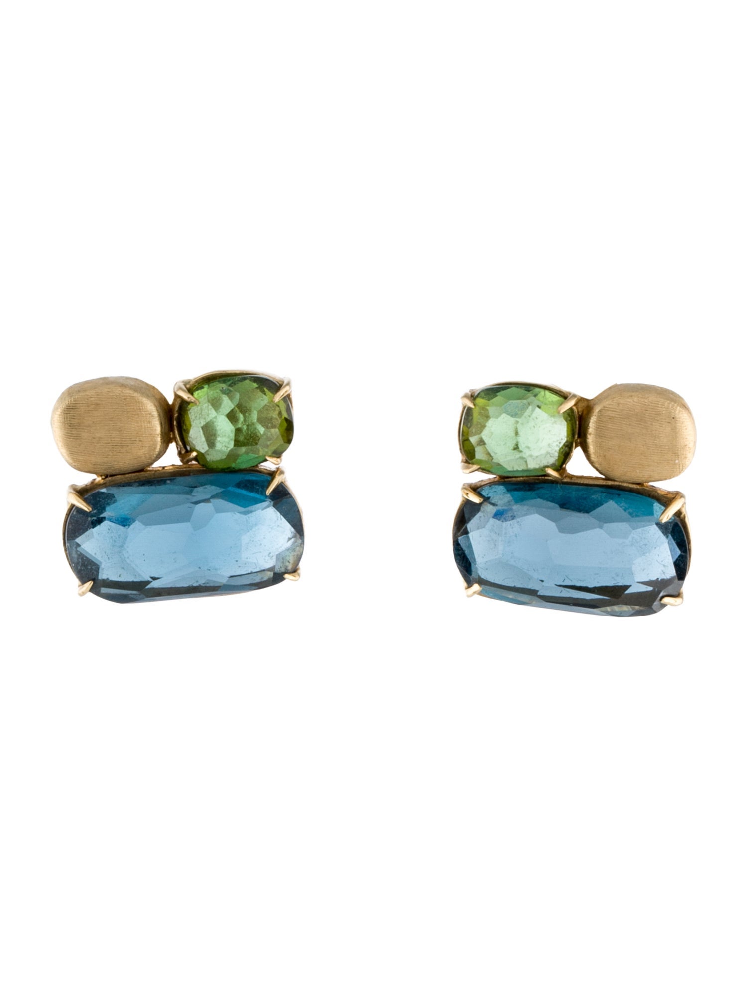 Marco Bicego 18K Topaz & Tourmaline Murano Stud Earrings