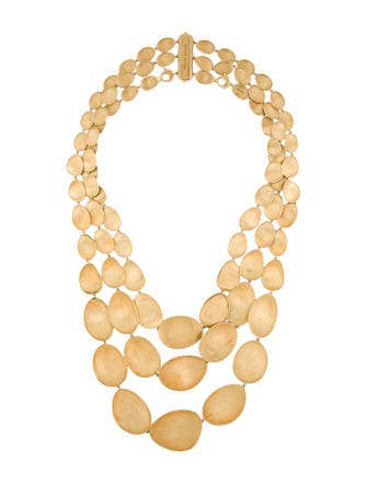 Marco Bicego 18K Lunaria Graduated Petal Multi Chain Necklace