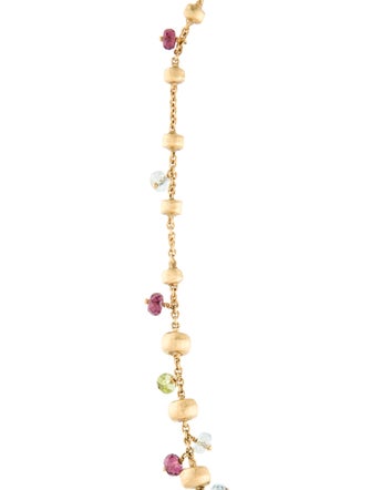 Marco Bicego 18K Rhodolite, Aquamarine & Peridot Station Necklace