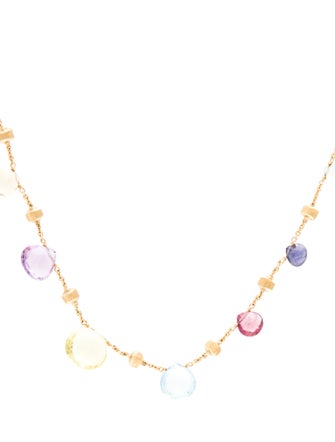 Marco Bicego 18K Multistone Paradise Graduated Station Necklace