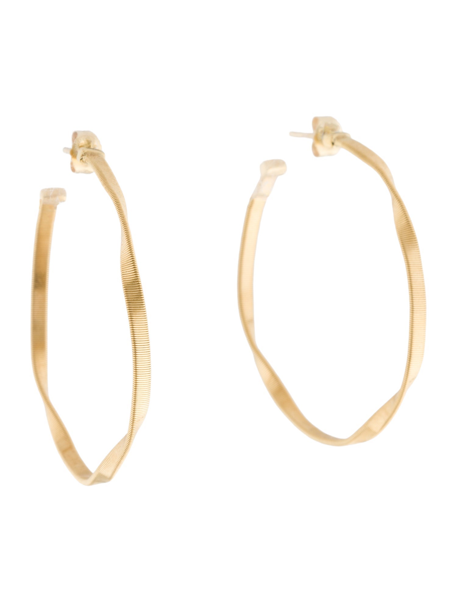 Marco Bicego 18K Twisted Medium Hoop Earrings