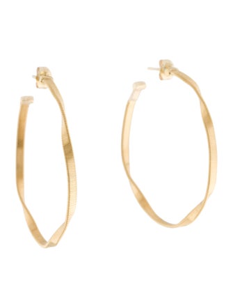 Marco Bicego 18K Twisted Medium Hoop Earrings