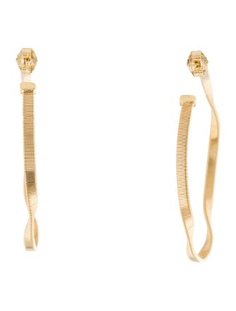 Marco Bicego 18K Twisted Medium Hoop Earrings