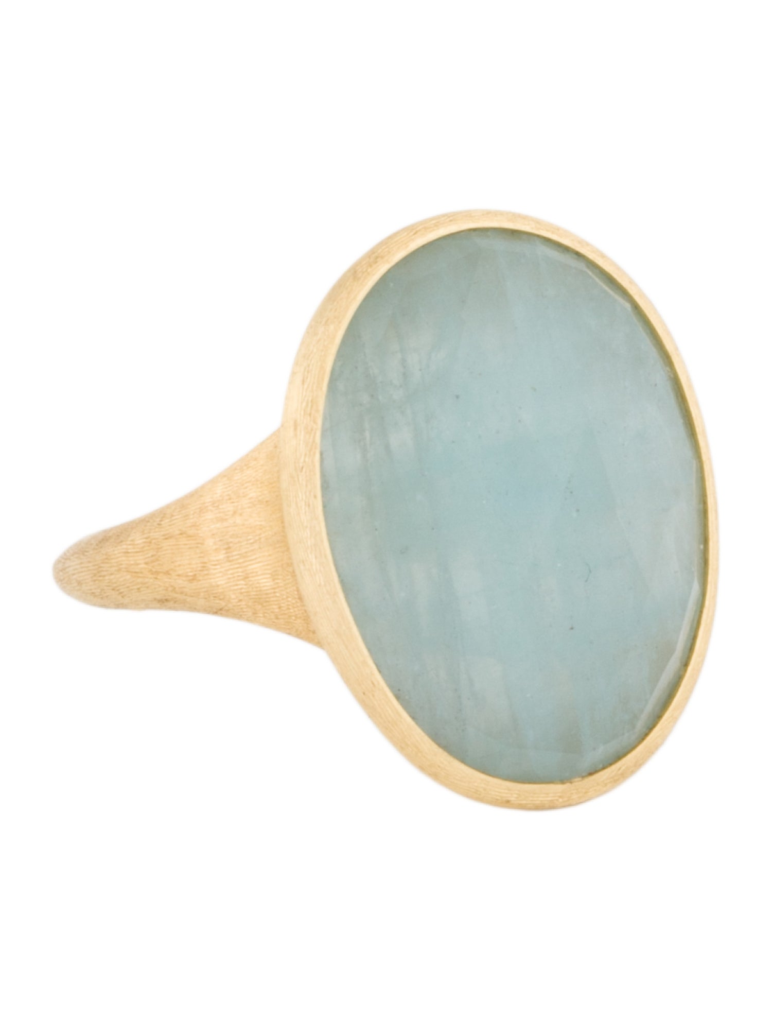 Marco Bicego 18K Aquamarine Lunaria Cocktail Ring