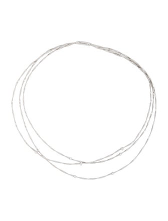 Marco Bicego 18K Diamond 3 Strand Marrakech Necklace