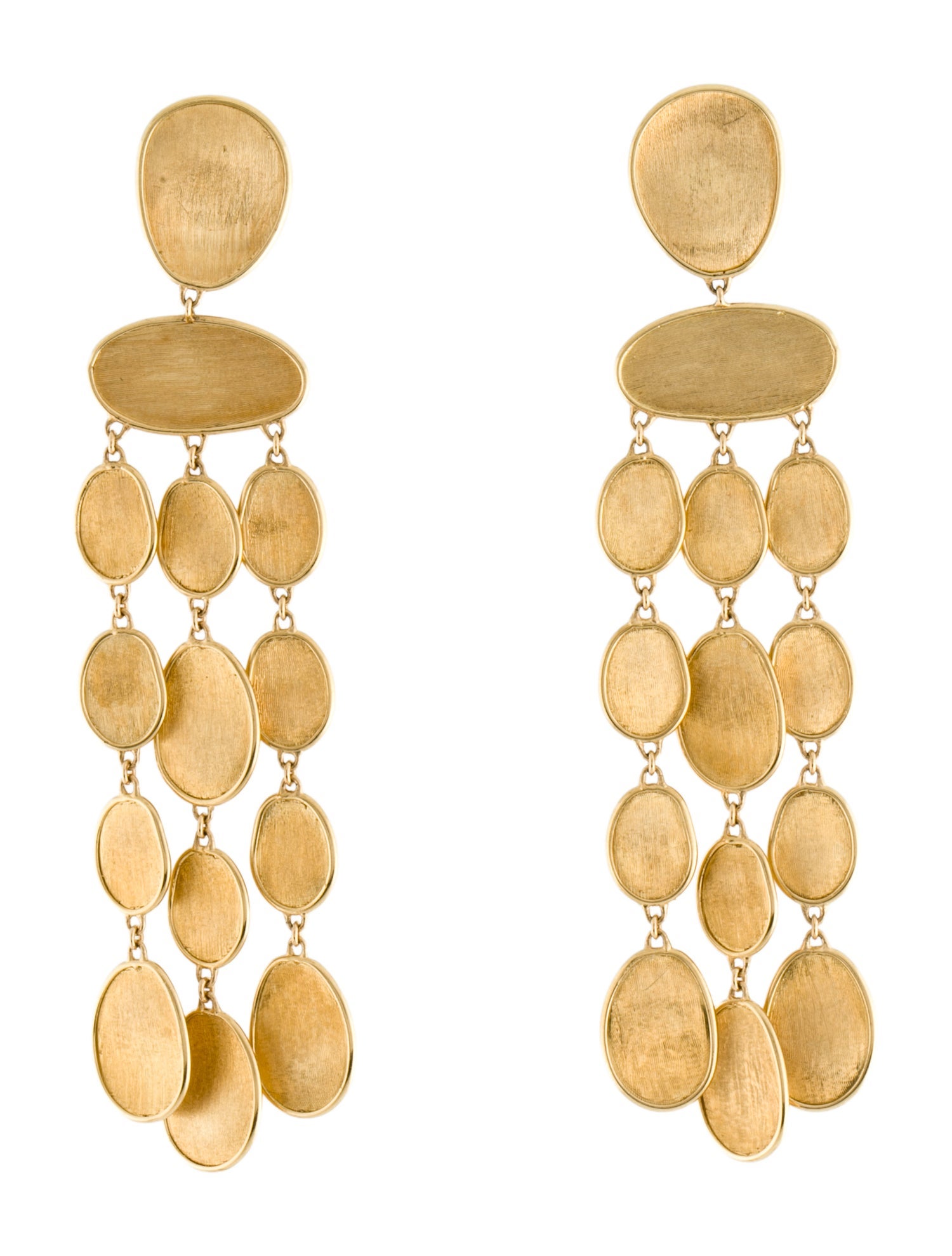 Marco Bicego 18K Lunaria Triple-Strand Drop Earrings