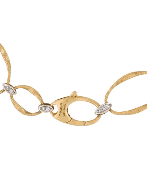 Marco Bicego 18K Diamond Flat Link Bracelet