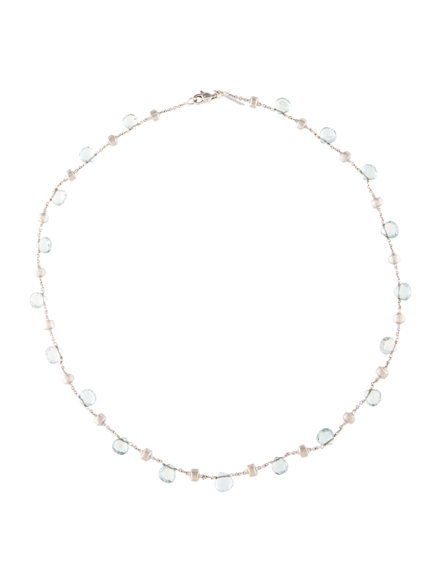 Marco Bicego 18K Aquamarine Single Strand Collar Necklace