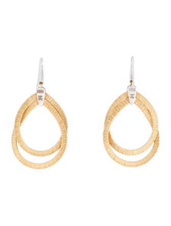 Marco Bicego 18K Diamond Cairo Woven Drop Earrings