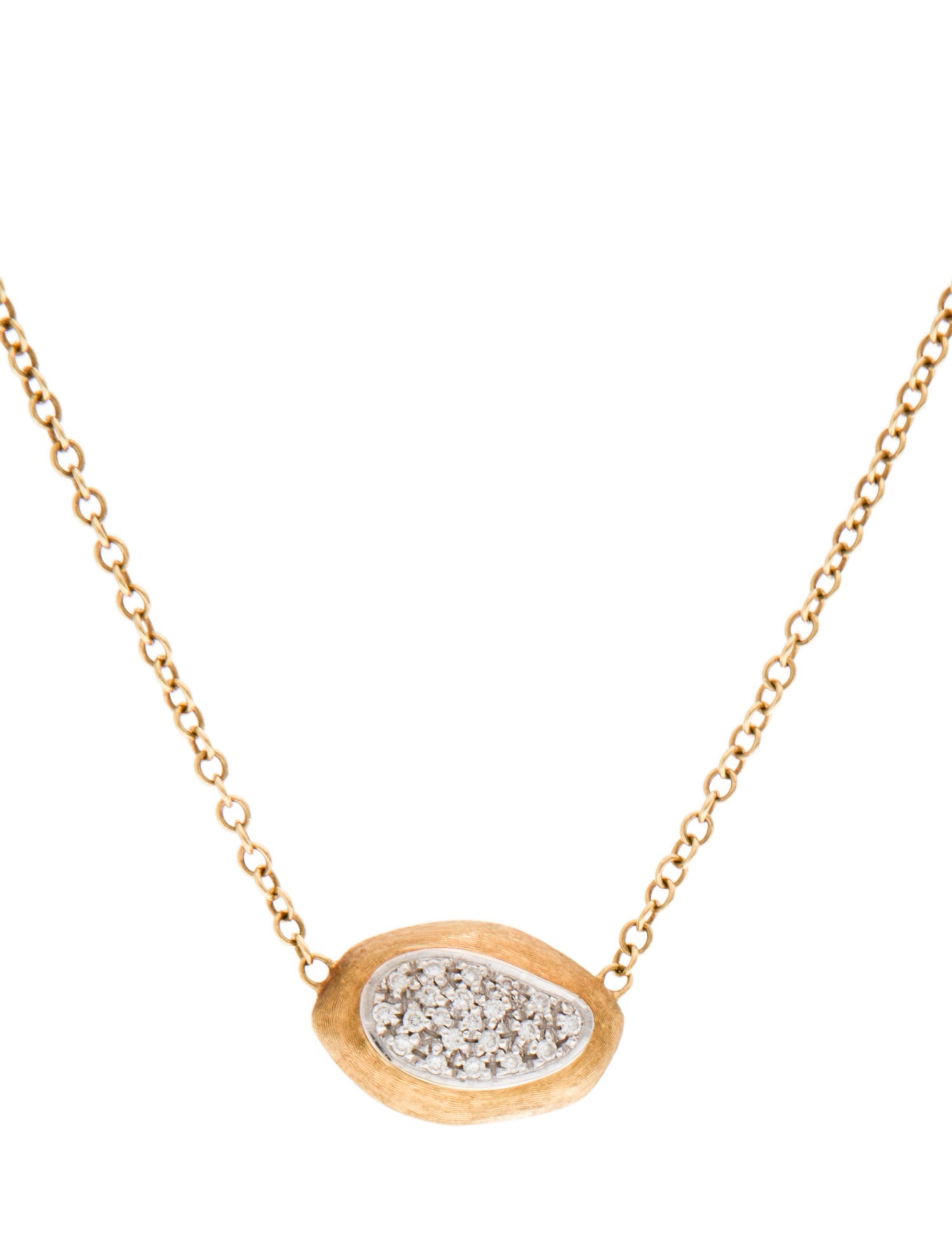 Marco Bicego 18K Diamond Confetti Isola Pendant Necklace