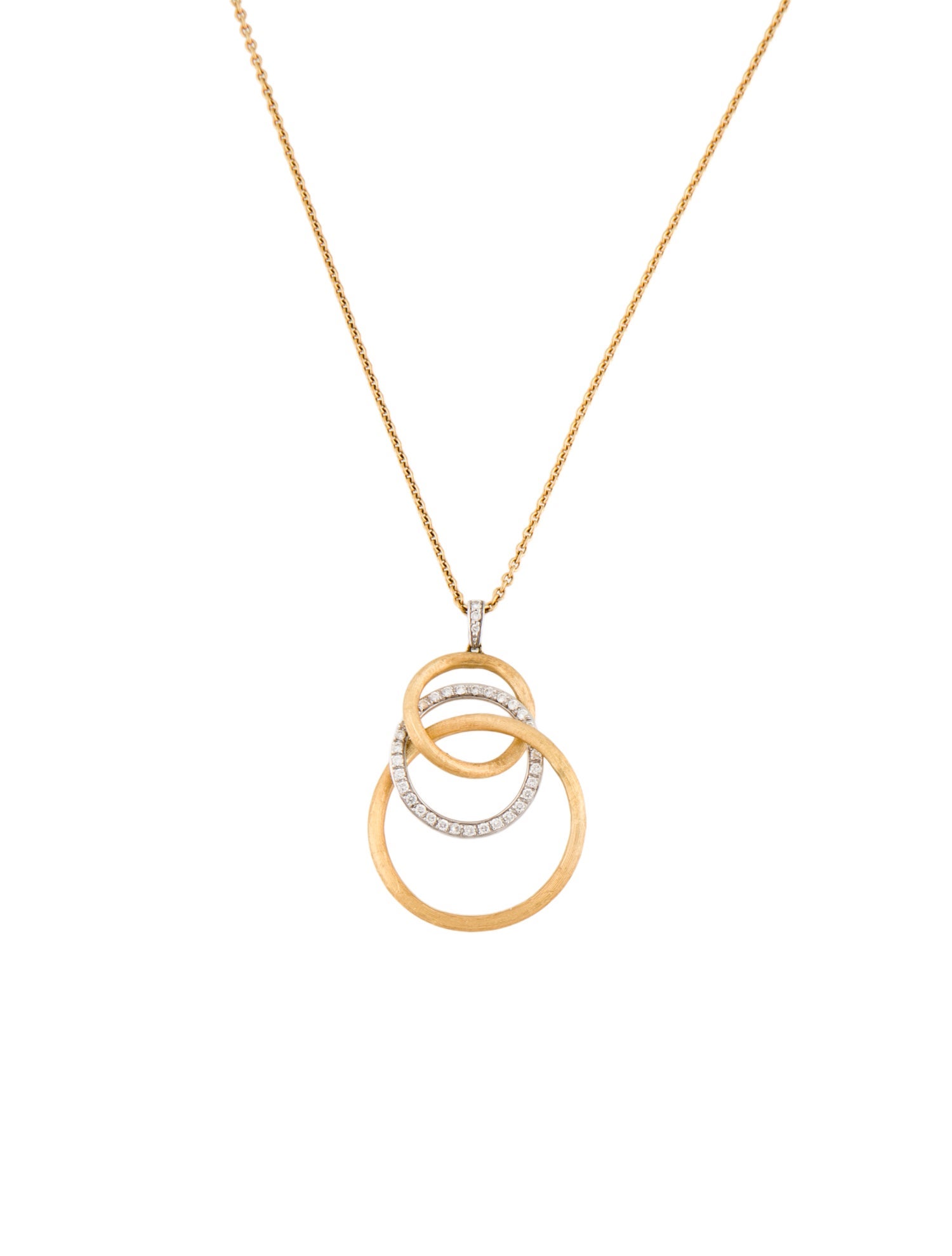 Marco Bicego 18K Diamond Jaipur Link Pendant Necklace