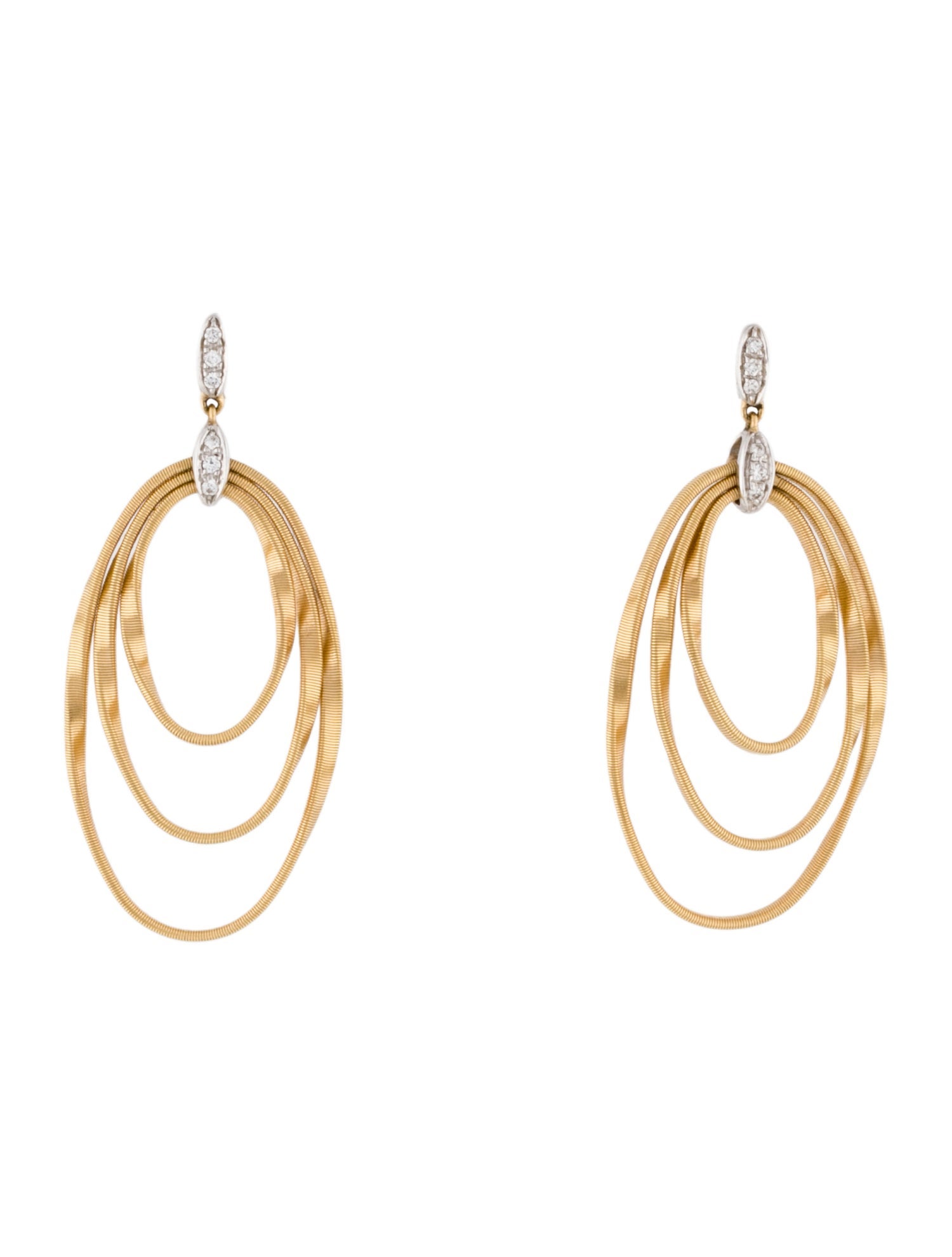 Marco Bicego 18K Diamond Marrakech Onde Concentric Earrings