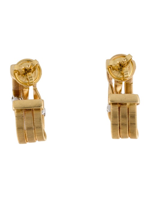 Marco Bicego 18K Diamond Goa Coil Triple Twisted Hoop Earrings