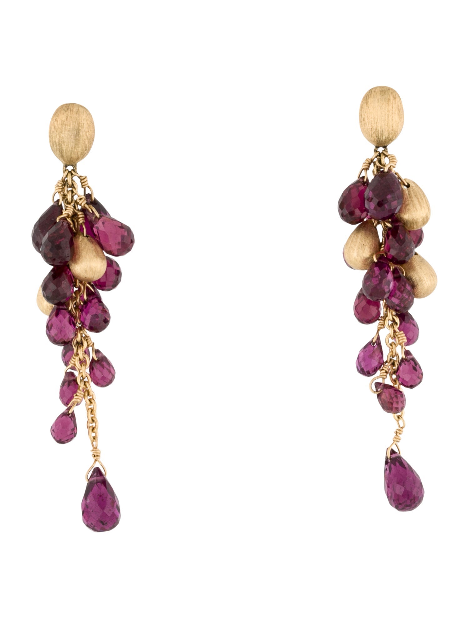 Marco Bicego 18K Rhodolite Garnet Drop Earrings
