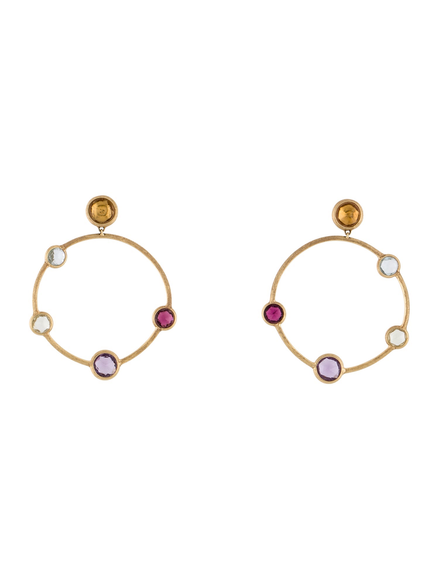 Marco Bicego 18K Multistone Jaipur Hoop Earrings
