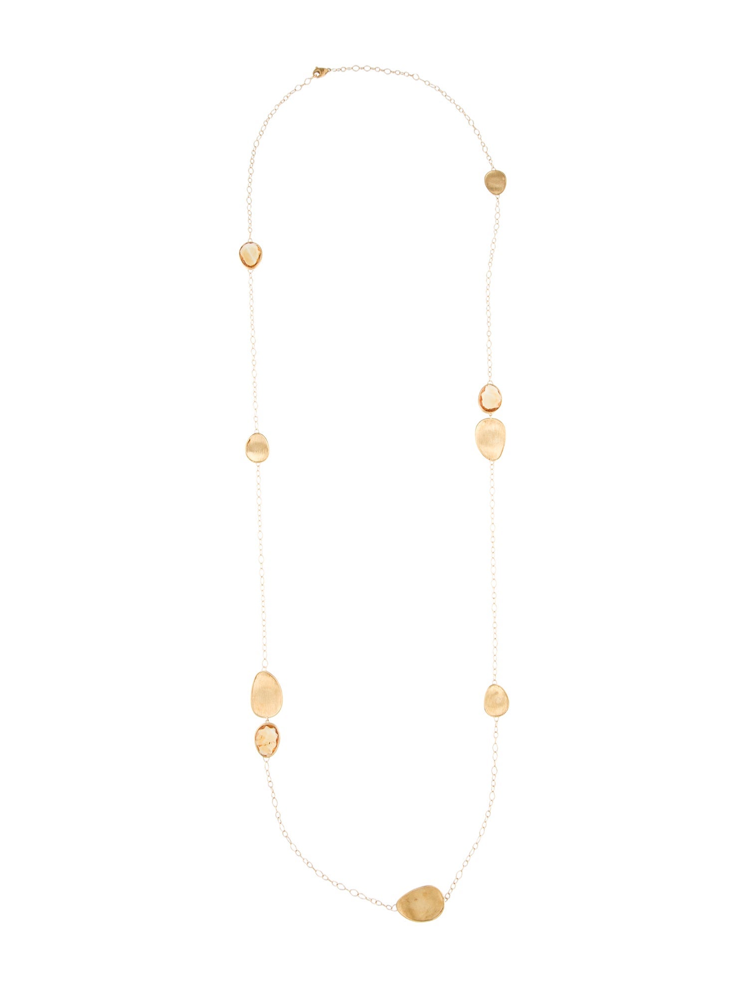 Marco Bicego 18K Citrine Lunaria Station Necklace