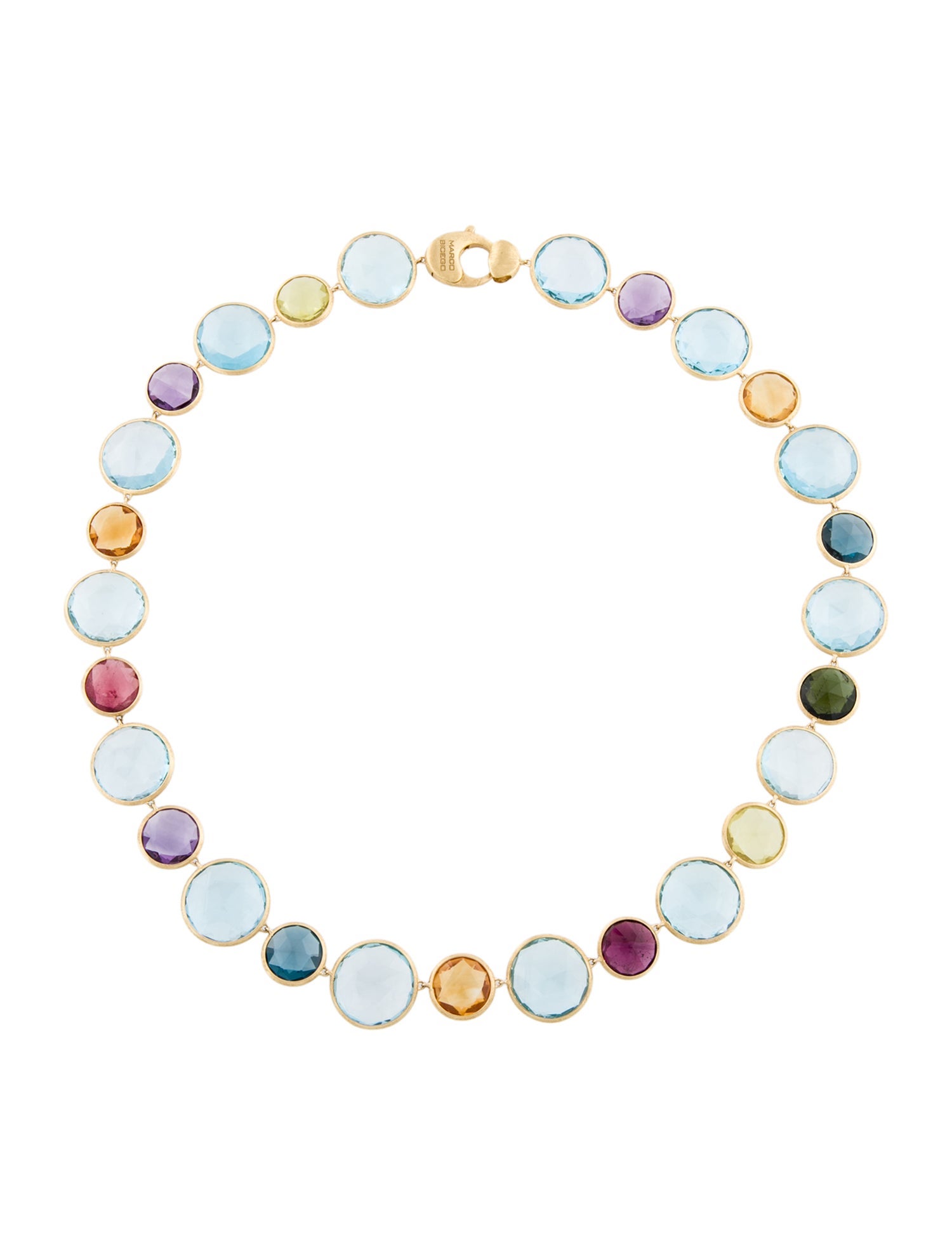 Marco Bicego 18K Multistone Graduated Collar Necklace