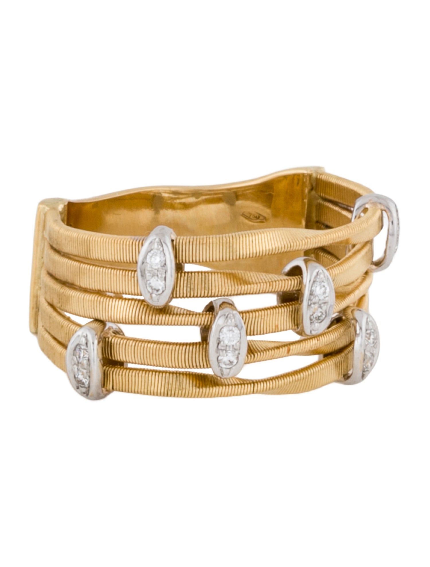 Marco Bicego 18K Diamond Two-Tone Coil Ring