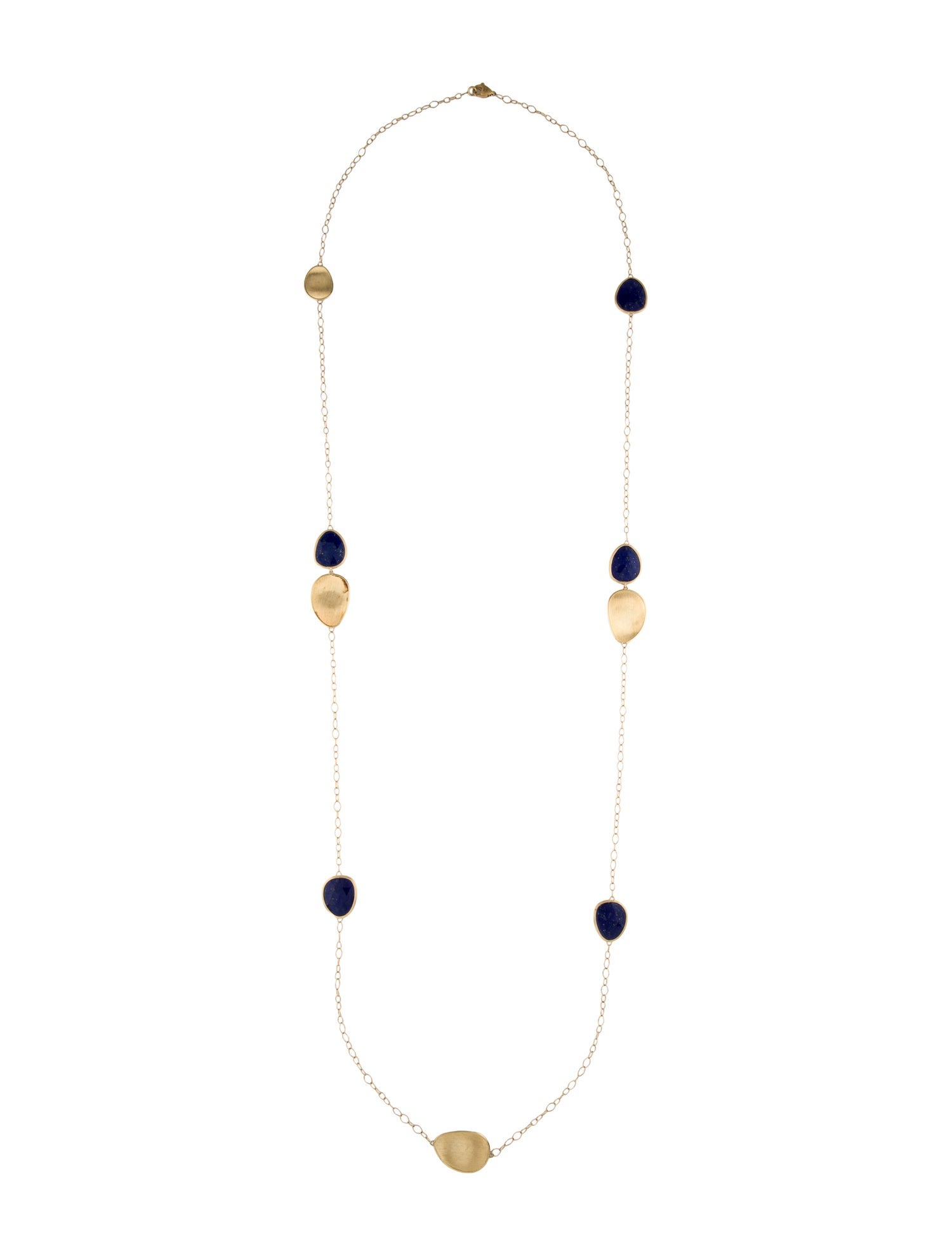 Marco Bicego 18K Lapis Lazuli Lunaria Station Necklace