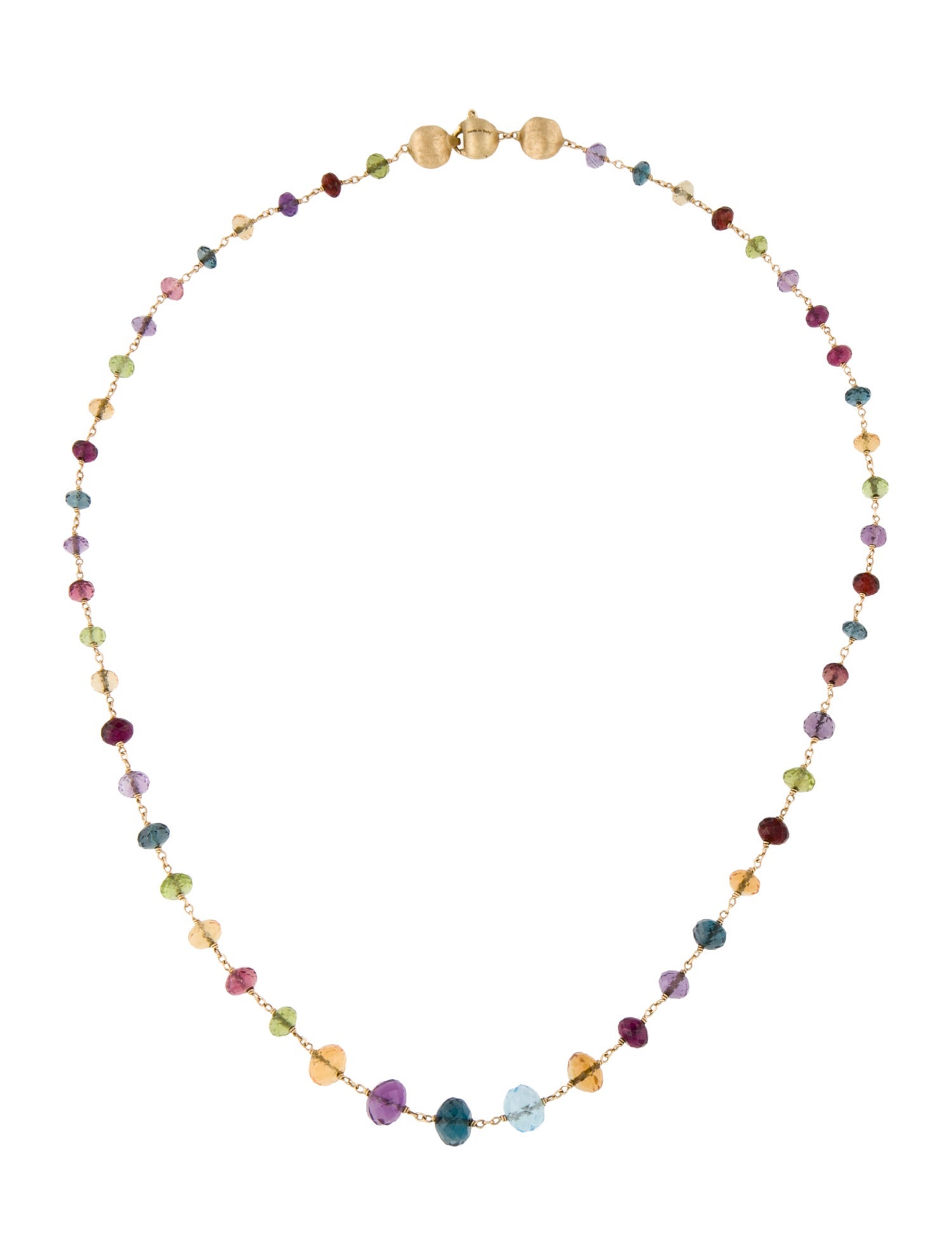 Marco Bicego 18K Multi-Stone Graduated Necklace
