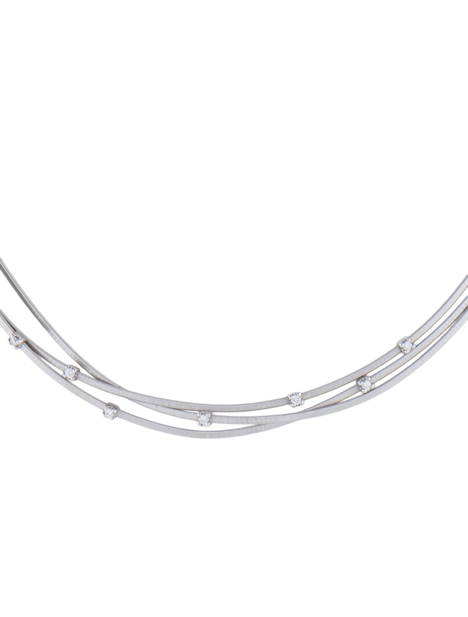 Marco Bicego 18K Diamond Goa Three Strand Necklace