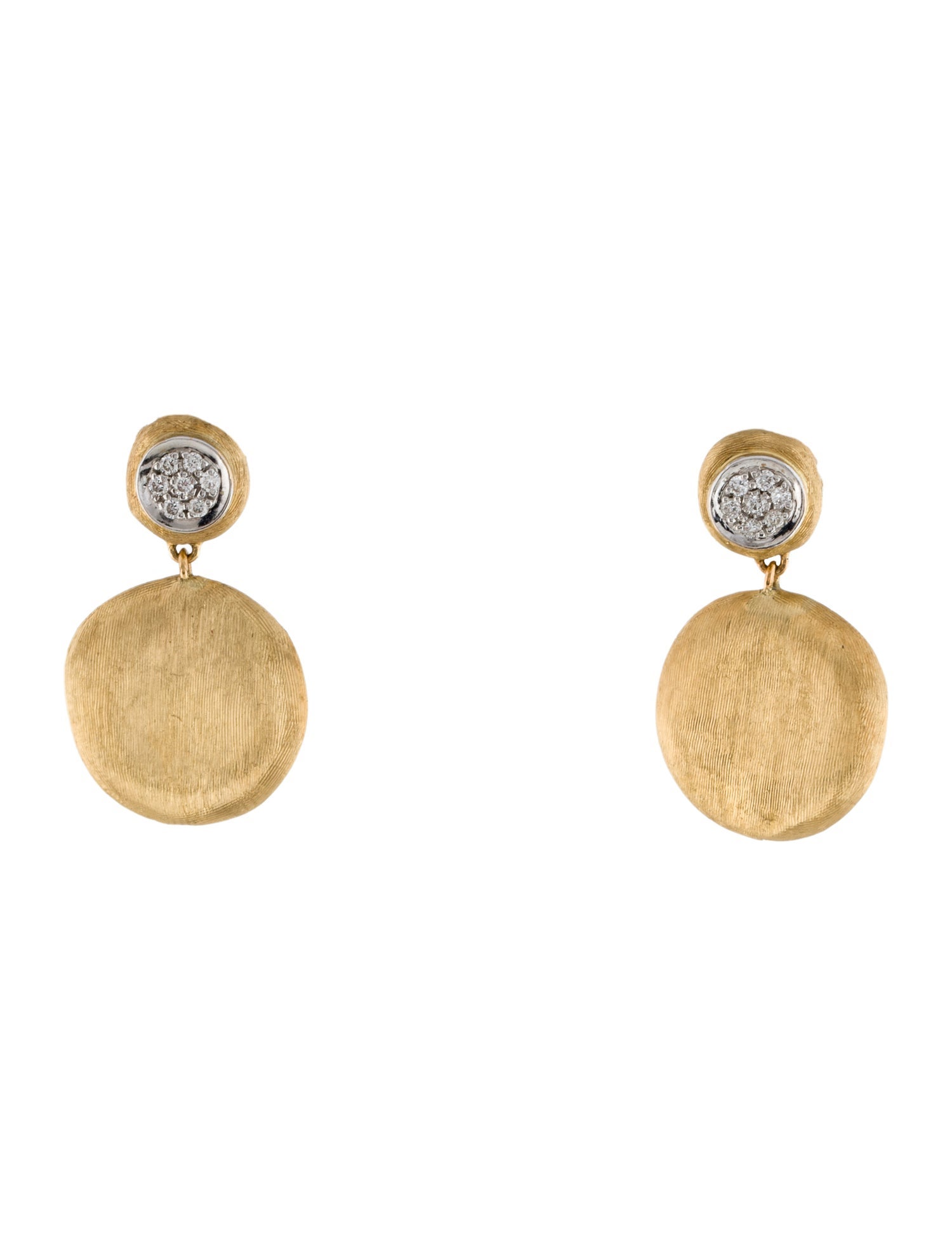 Marco Bicego 18K Diamond Circle Drop Earrings