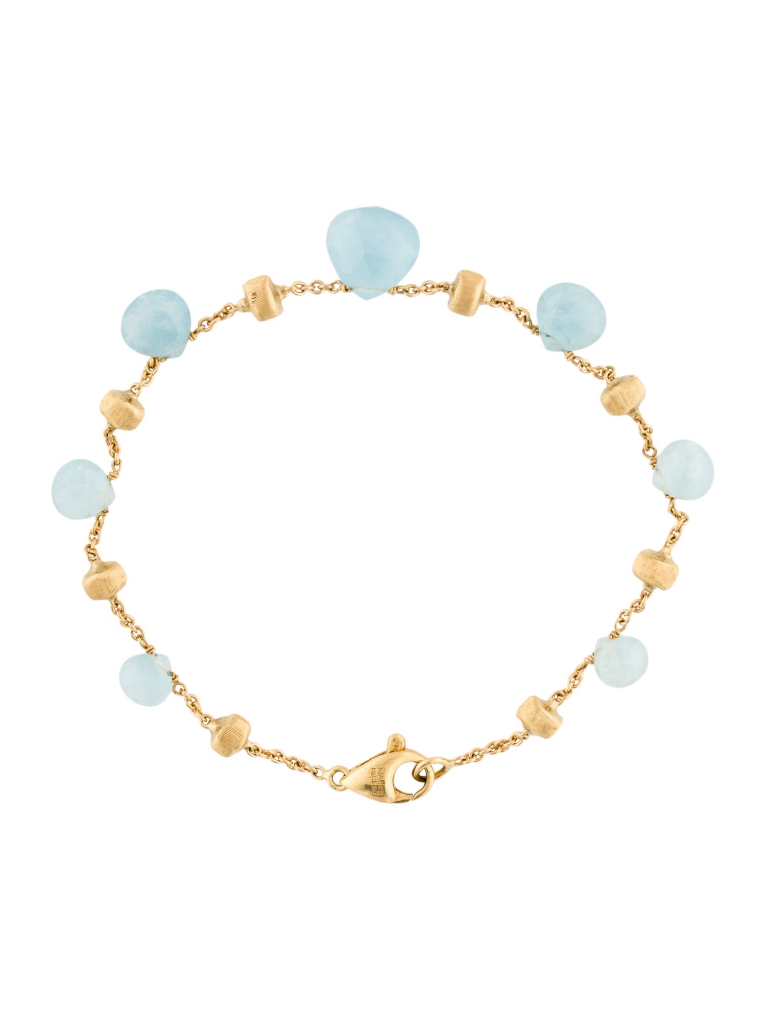 Marco Bicego 18K Aquamarine Station Bracelet