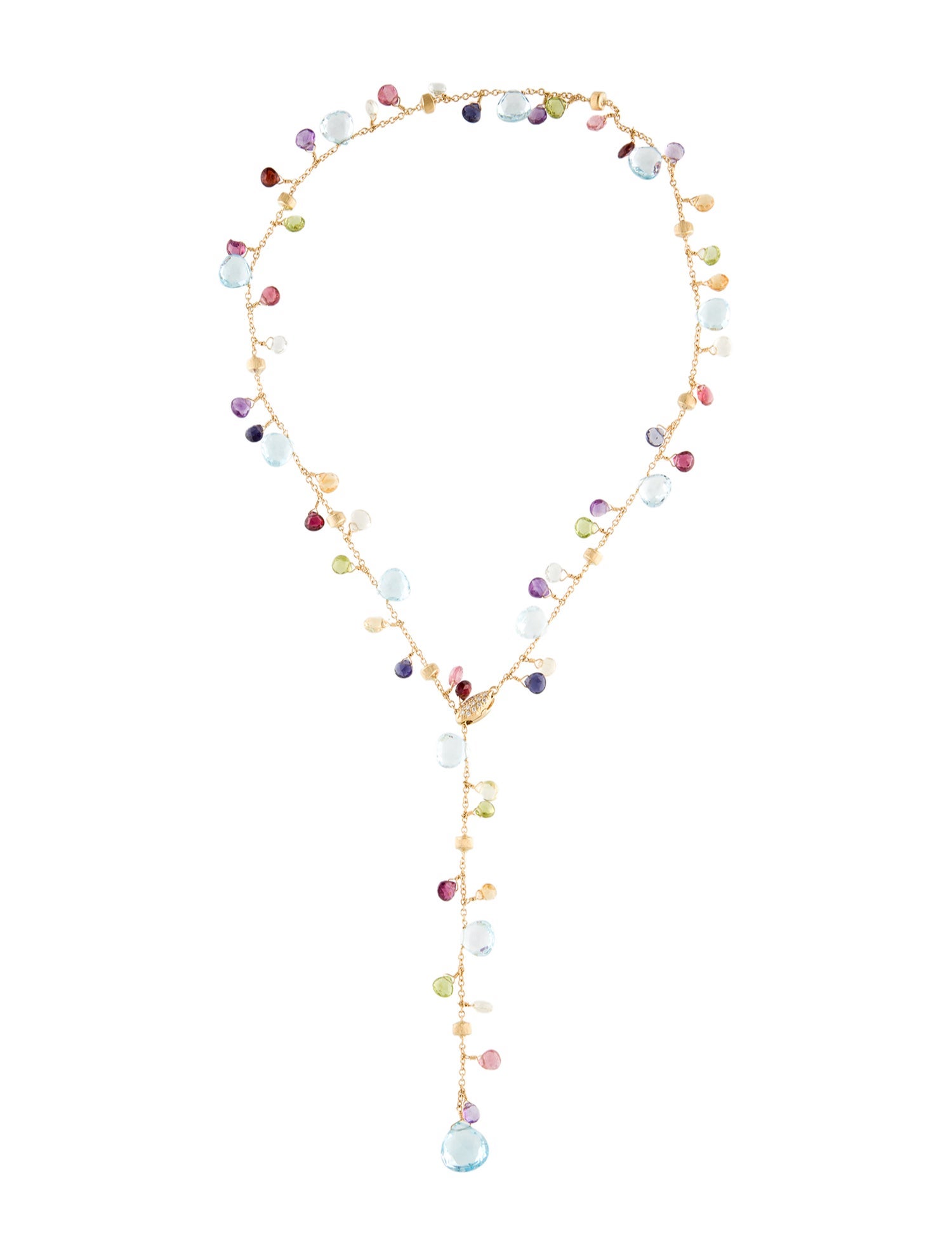 Marco Bicego 18K Multistone & Diamond Paradise Lariat Necklace